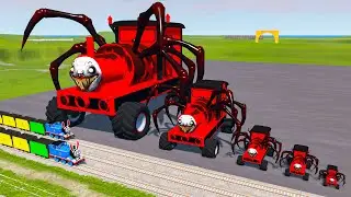 Big & Small Long Mcqueen VS Trains Thomas | BeamNG.drive Bruh Bruh Bruh... Ahiha