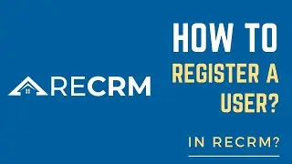 How to register a user in RECRM?