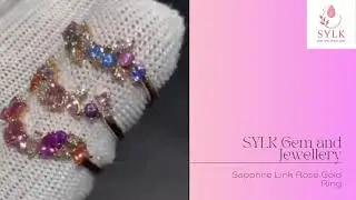 SYLK Gem and Jewellery - Sapphire Link Rose Gold Ring