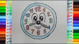 How to Draw an Alarm Clock Cute and easy | Alarm Clock drawing and coloring