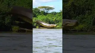 sucuri enorme de 15 metros sai da toca com vontade de comer #viral #amazonia #anaconda #viralshorts