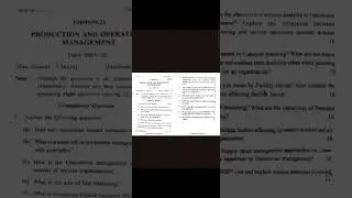 Production And Operations Management Mba Question Paper 2023 Semester 2 Kurukshetra University #exam