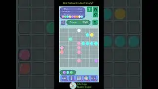 Color Line: Bubble Trouble - And the board is almost empty  #games #mobilegame #puzzlegame