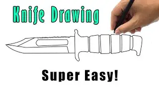How to Draw a Knife Drawing | Easy Knife Sketch Step by Step for Beginners Simple Outline