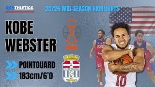 KOBE WEBSTER 6’0 SHARPSHOOTER POINTGUARD- 13.0PPG, 4.4 APG, 1.1 SPG - SPAIN GOLD MID-SEASON 25/26