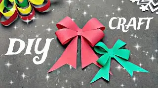 How to make simple and easy ribbon bow 🎀| ribbon bow|paper craft|diy paper craft