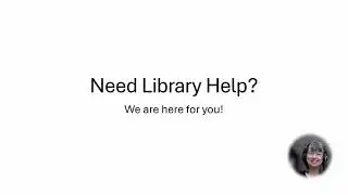 Need Library Help