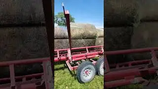 How to use a Hayliner Inline Bale trailer #viral #hayday