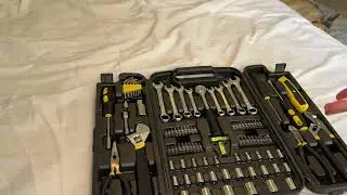 TLGREEN 95 Piece Tool Set, Tool Kit, Mechanics Tool Set, Portable Toolbox with Adjustable Wrench Pli