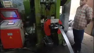 Samay Nc.servo feeder & 2in1 decoiler with straightener installed on H-type power press at punjab.