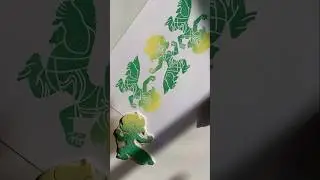 💚 #stevenuniverse #malachite #lesprints #printmaking #linocut #linoprinting #printmakingtechniques