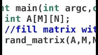 Short lecture 10: C program - random matrix on stack
