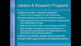 Post-Kuhnian Philosophy of Science: Imre Lakatos (1 of 3)