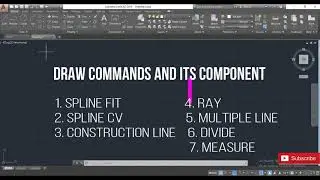 How to draw a Construction Line in AutoCAD | Ray line in autocad | Divide in autocad|measure command