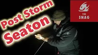Shore fishing Post Storm Seaton UK