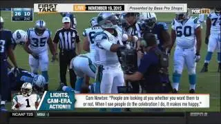 ESPN First Take - Does Cam Newton have a big bull's-eye on him due to his celebrations?