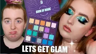 BOLD & GLITTERY TEAL GRAPHIC NYE MAKEUP | TESTING BEAUTYBAY BOOK OF MAGIC PALETTE | KYRIELLELARA
