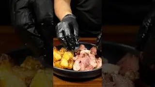 Roast Lamb & Crispy Potatoes With Mint Sauce
