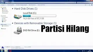 cara mengembalikan partisi hilang pada  windows 7,8,10