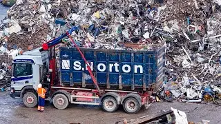 Industrial Engineering ASMR | CAT & Sennebogen Machines Processing Plastic, Metal & E-Waste