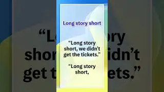 Today's Vocabulary: Long Story Short | English Learning Podcast