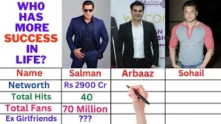 Comparison: Salman Khan Vs Arbaaz Khan Vs Sohail khan | Khan Brothers, Networth, Affairs, Girlfriend