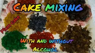 Traditional Christmas cake| Plum cake |Cake Mixing with Rum & without alcohol|Fruit& nut cake Part-1