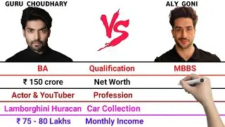 Gurmeet Choudhary vs Aly Goni Full Comparison Video | Net Worth | Monthly Income | Car Collection