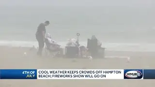 Weather deters crowds from Hampton Beach