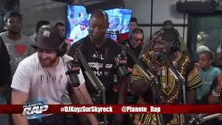 Jarod, Dieselle, Ridsa, Axel Tony, Clayton Hamilton et Izno en live dans le Planète Rap de Dj Kayz