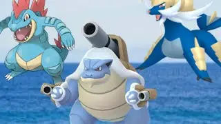 #water bottle in Pokemon go #power of water starters #team rocket VS  water starters