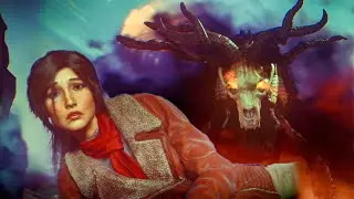 Rise of the Tomb Raider 77: Rope Works, Baba Yaga fight start, Lara Temple of the Witch DLC