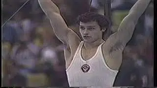 離れ技3つ　アルツール・アカピアン（ソ連）鉄棒1981モスクワ世界選手権種目別