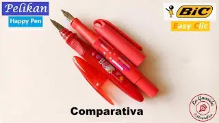 Pelikan Happy Pen P24 vs BiC Easy Clic - Plumines sin iridios