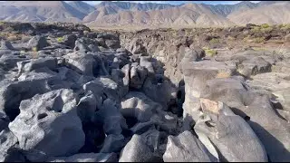 Fossil Falls and a Smelly Socks Hot Spring