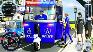 Police Tuk Tuk Driving Chase Simulator 2020 - City Auto Rickshaw Driver 3D - Android GamePlay