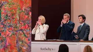 Four Bidders Battle It Out Over Lucy Bull&rsquo;s 8-Foot-Tall Canvas | Sotheby's