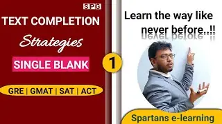 GRE Text Completion Strategies | Single blank Questions part - 1