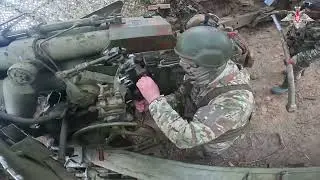 Боевая работа расчета артиллерийской установки 2А36 &laquo;Гиацинт-Б&raquo;