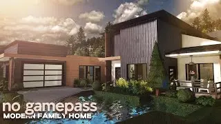 No Gamepass Modern Home | Roblox | Bloxburg House build | Speedbuild