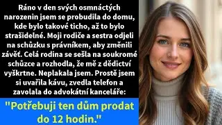 Ráno v den svých osmnáctých narozenin jsem se probudila do domu, kde bylo takové ticho,