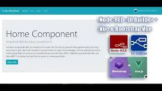 Node RED UIBuilder   Part 2    Navbar and Vue Router