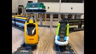 LEGO Train POV with Multiple Trains 🚆