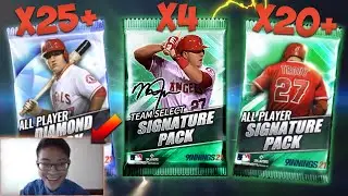 HE PULLED 40 SIGNATURE PLAYERS! Four Team Select Signature Pack Opening! MLB 9 Innings 21