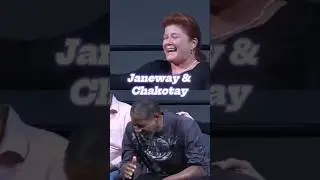 Chakotay, Janeway, and the Monkey  #startrek #voyager