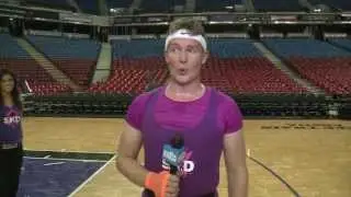 Sacramento Kings Dance Team:  Jeff Maher Demonstrates 'Upside-Down Twerk'