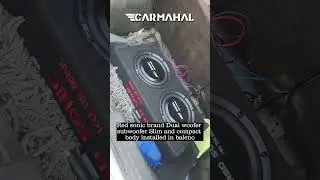 Carmahal successfully installed the Red sonic brand Dual woofer subwoofer Slim in the Baleno.