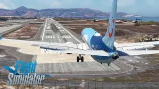 TUI 737 MAX Landing in a Sunny Heraklion, Crete | iFly 737 MAX | FS2020