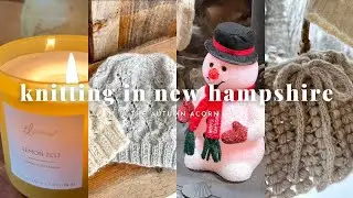 Snowy December Knitting in New Hampshire Vlog 85