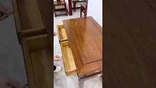 Check out this small elm wood desk in the live stream! #desk